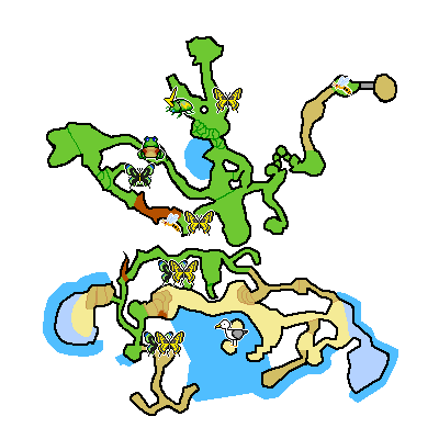 樹林島−陸上生物分布MAP