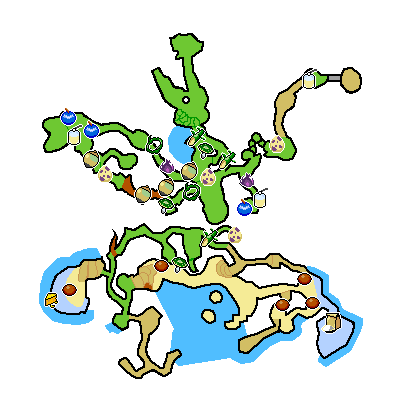 樹林島−素材分布MAP