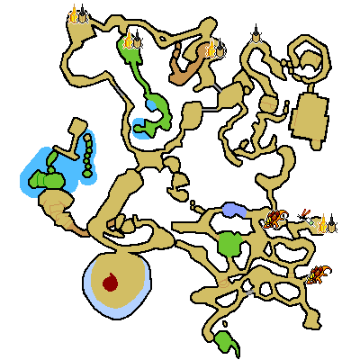 渓谷島−陸上生物分布MAP