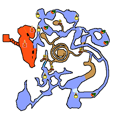 洞窟島−陸上生物分布MAP